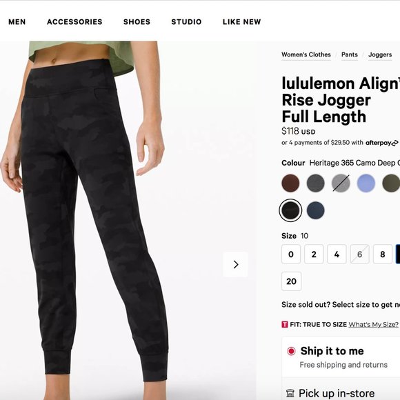 lululemon athletica Pants - Lululemon Align High Rise Joggers size 10